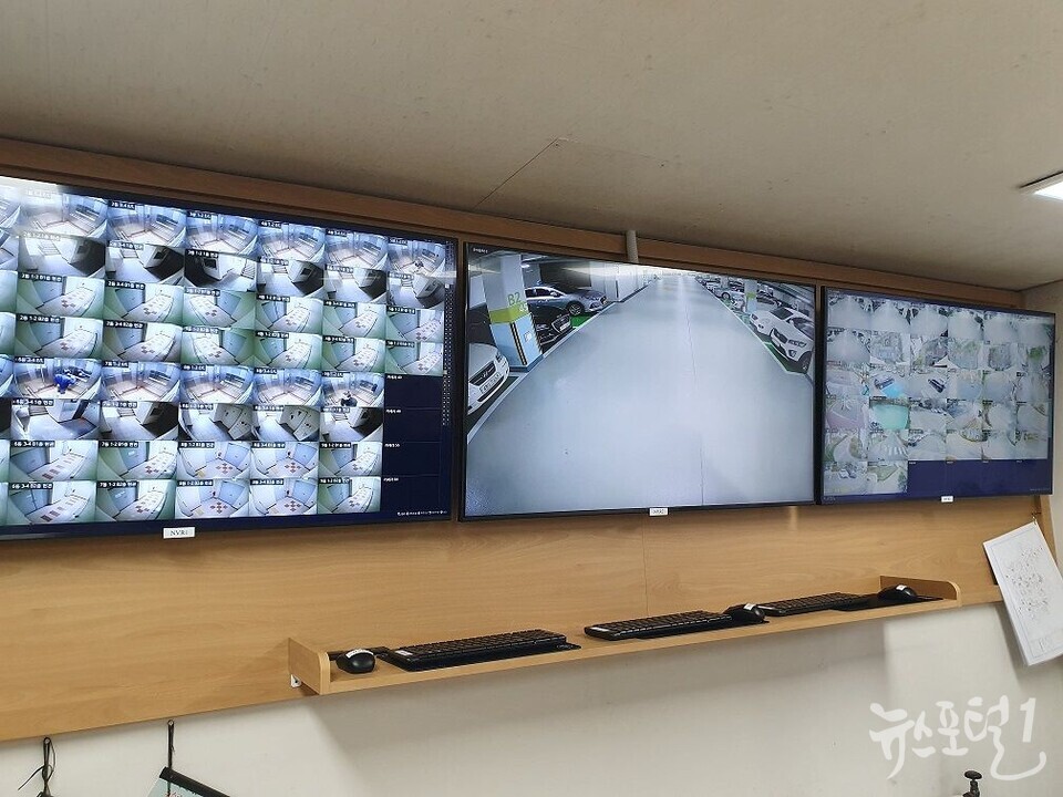 주민 안전을 위해 CCTV가 고화질로 교체된 모습