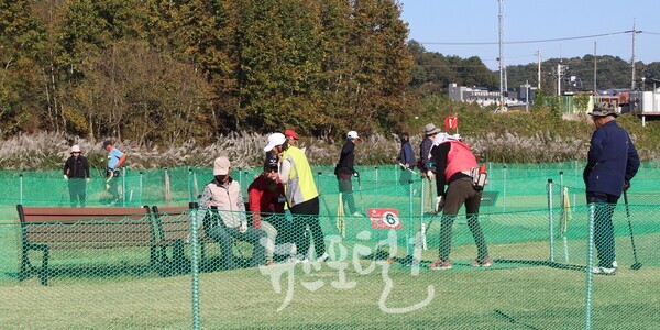 「제1회 임곡 No.1 파크골프대회」 경기 모습. 