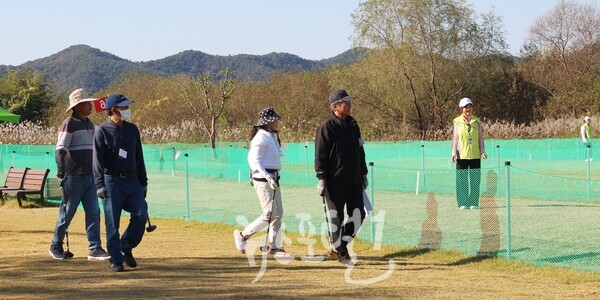 「제1회 임곡 No.1 파크골프대회」 경기 모습. 