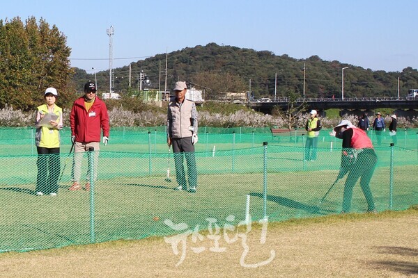 「제1회 임곡 No.1 파크골프대회」 경기 모습. 