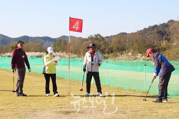「제1회 임곡 No.1 파크골프대회」 경기 모습. 