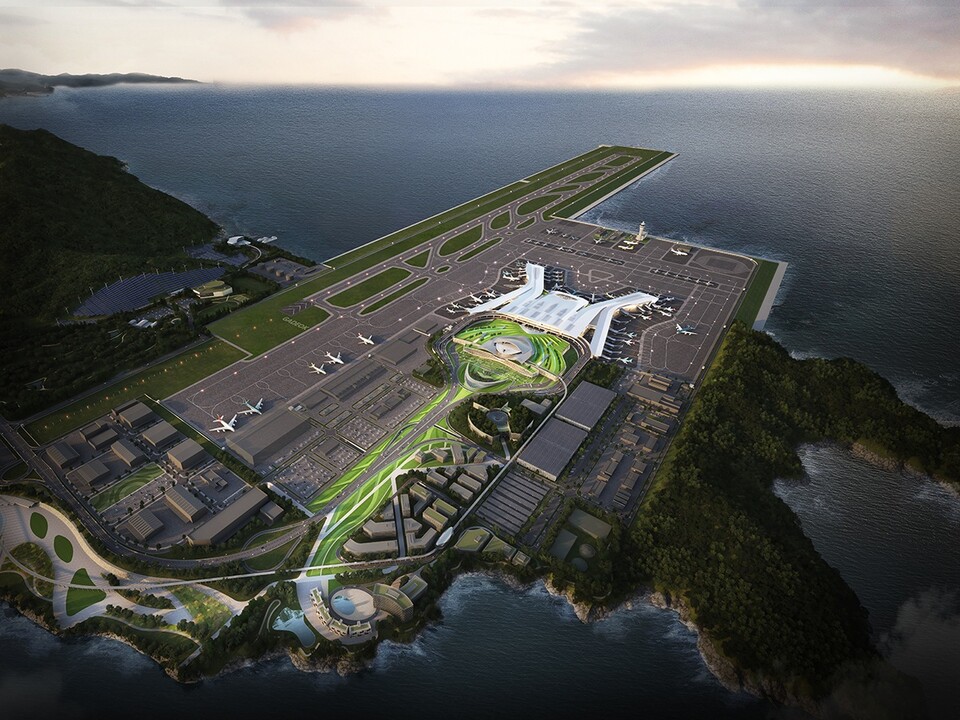 완공후 가덕신공항 조감도.