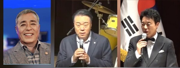 ▲ 윤흥만 회장(왼쪽)과 구복규 화순군수(가운데), 문재홍 아나운서(오른쪽)