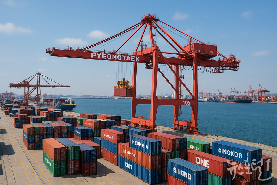 항만 콘테이너 부두 이미지(ChatGPT 생성이미지)